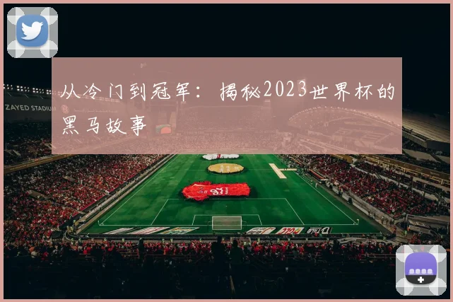 从冷门到冠军：揭秘2023世界杯的黑马故事